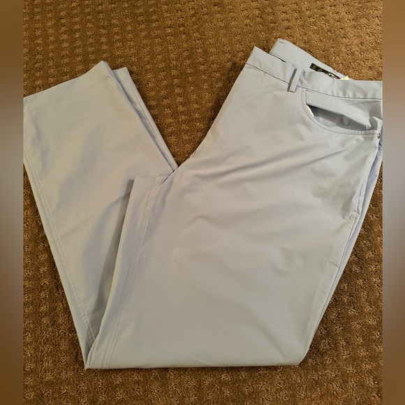 Mens light blue light weight straight leg pants size 38x30 by Ralph Lauren - Picture 1 of 4